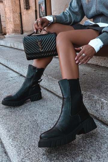 Botines de mujer cálidos y elegantes en negro
