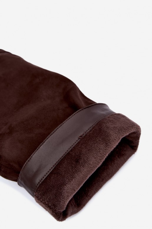 Botas altas cálidas con caña cosida y tacones en marrón Jorella