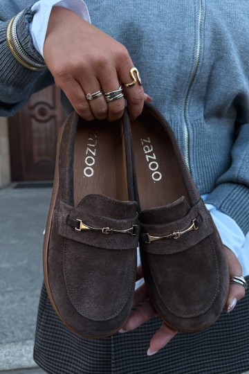 mocasines de ante sintético marrón Zazoo 2
