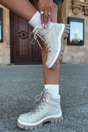 zapatos aislantes para mujer Lee Cooper LCJ-26-31-4581 en color arena