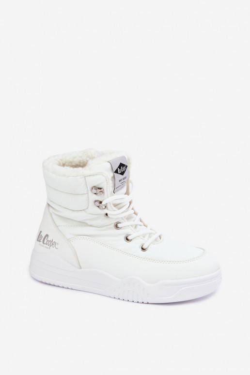botas de nieve con cordones Lee Cooper LCJ-44-4563 en color blanco