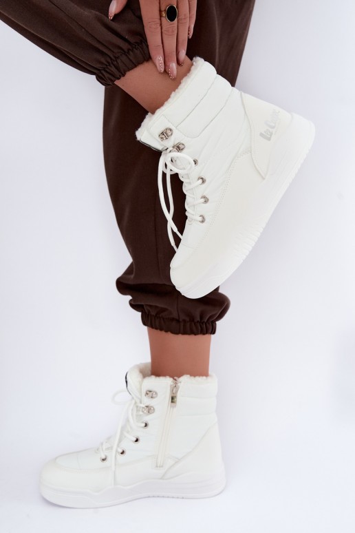 botas de nieve con cordones Lee Cooper LCJ-44-4563 en color blanco