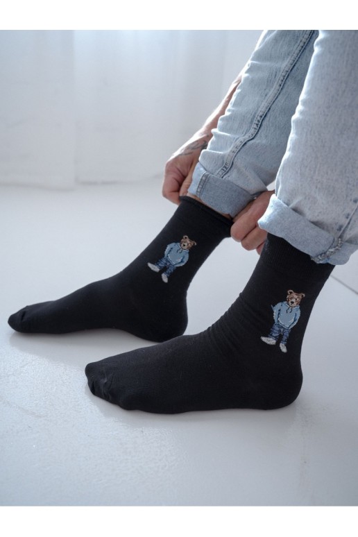 Calcetines negros para hombre Meškiukai IN Bluzie