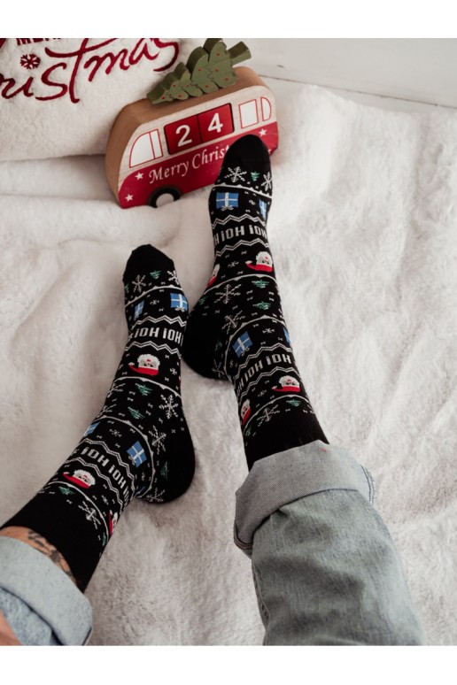 Calcetines para hombres con el texto HO! HO! HO! en negro