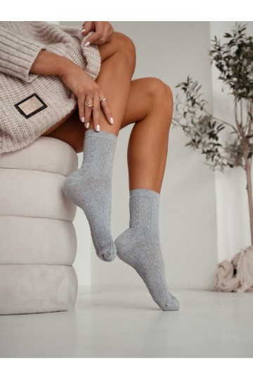 Calcetines para mujer con cadena en gris