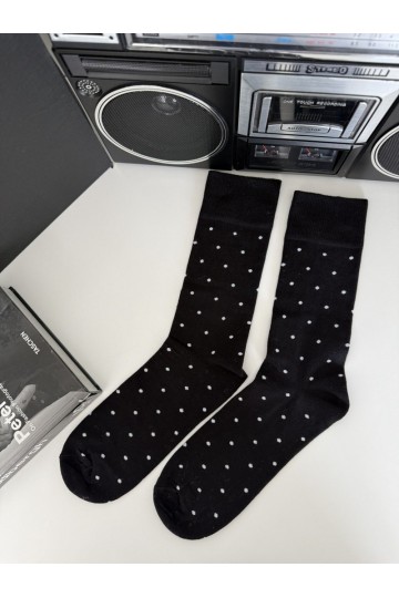 Calcetines de hombre con puntos en negro
