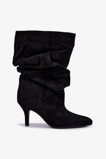 Botines Slouchy sin cierre con tacones en negro Falisette 2