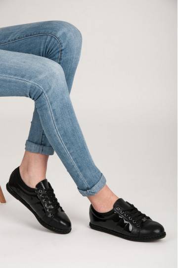 Lakuoti sportbačiai su espadrilių padukais Q53-1B VICES - 1 2