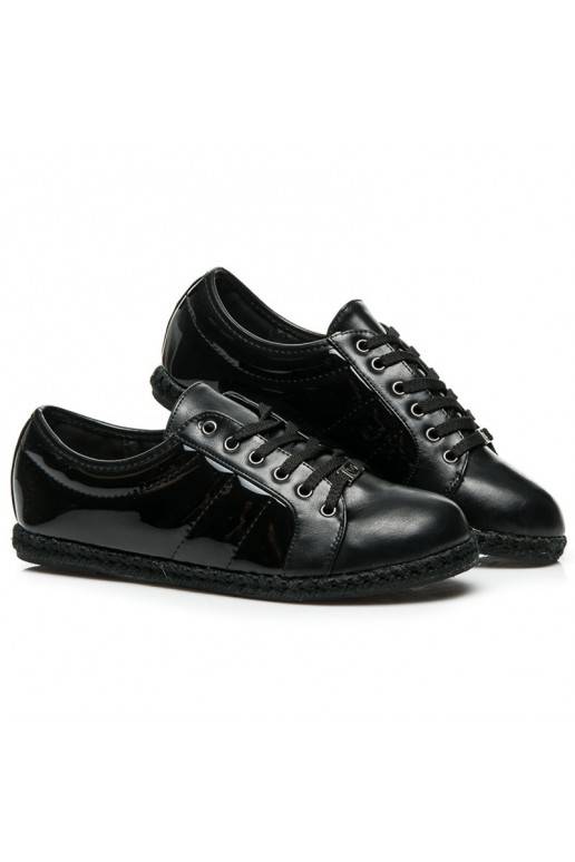 Zapatillas deportivas lacadas con suela de esparto Q53-1B