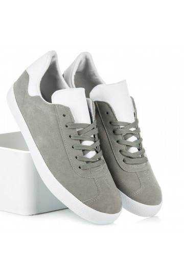 Zapatos casual grises y blancos para hombre 85-158G 2