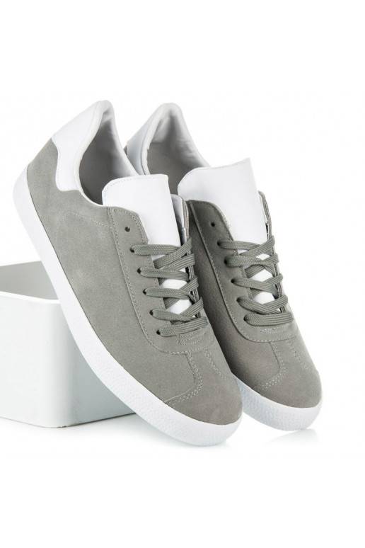 Zapatos casual grises y blancos para hombre 85-158G