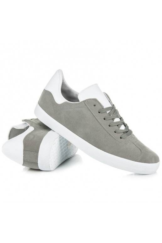 Zapatos casual grises y blancos para hombre 85-158G