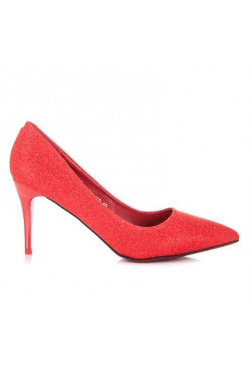 Tacones rojos brillantes para fiestas LEI-139R