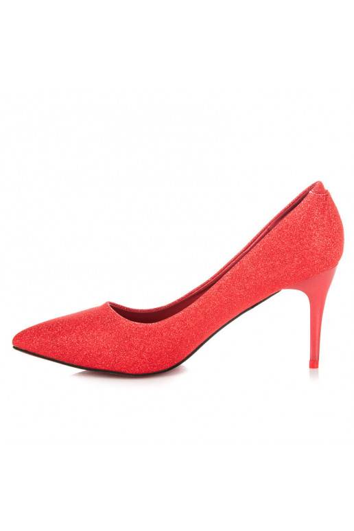 Tacones rojos brillantes para fiestas LEI-139R