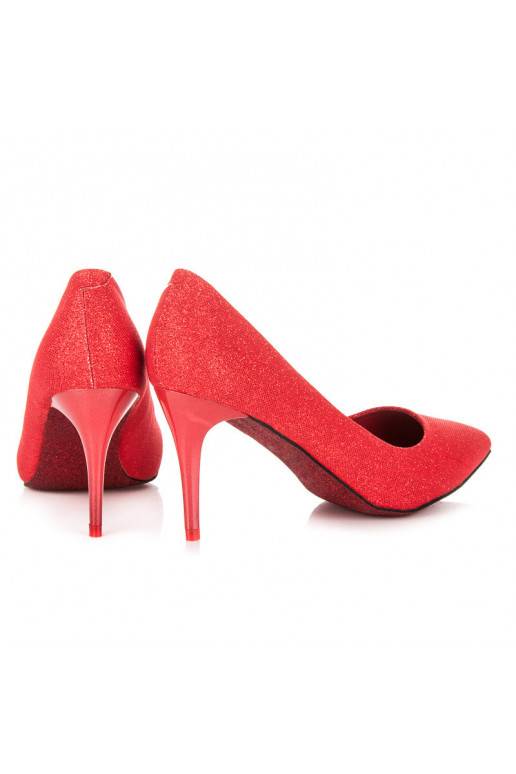 Tacones rojos brillantes para fiestas LEI-139R