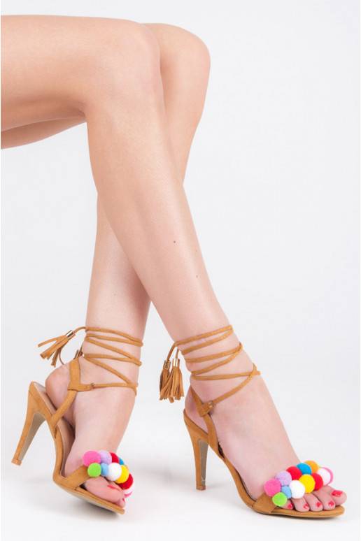 Sandalias marrones Sergio Todzi con detalles coloridos L977C