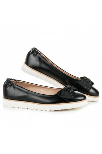 Bailarinas negras VICES con lazos decorativos 1157-1B 2
