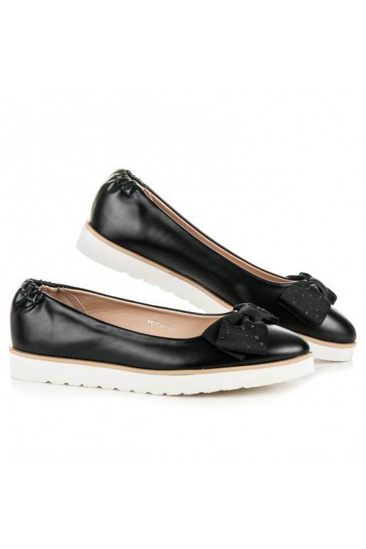 Bailarinas negras VICES con lazos decorativos 1157-1B