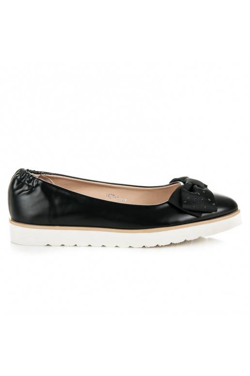 Bailarinas negras VICES con lazos decorativos 1157-1B