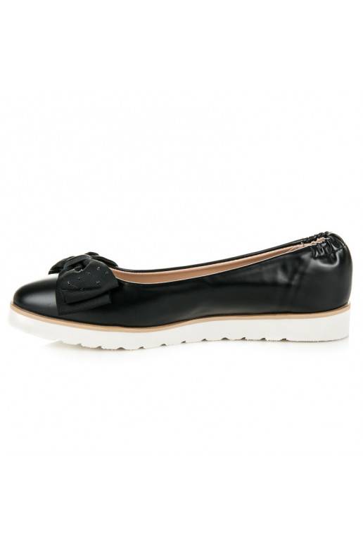 Bailarinas negras VICES con lazos decorativos 1157-1B