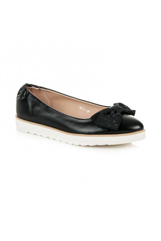 Bailarinas negras VICES con lazos decorativos 1157-1B