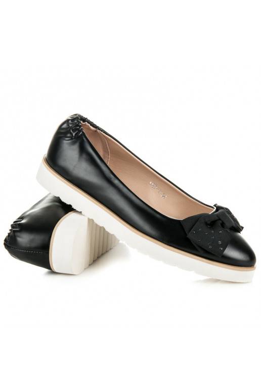 Bailarinas negras VICES con lazos decorativos 1157-1B
