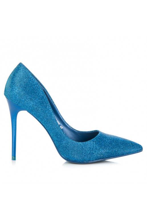 Zapatos de tacón brillantes azules LEI-105BL