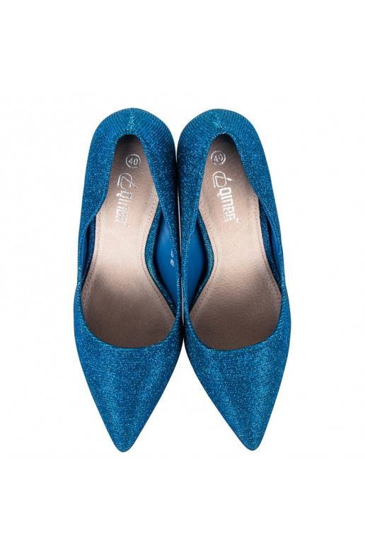 Zapatos de tacón brillantes azules LEI-105BL