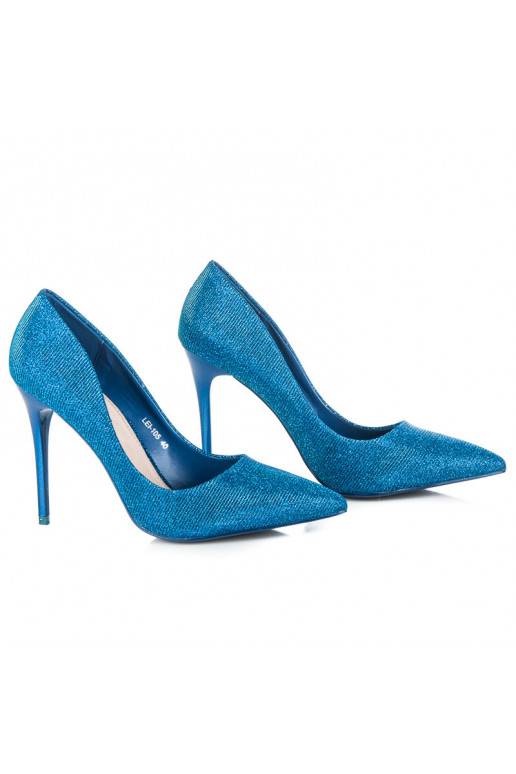 Zapatos de tacón brillantes azules LEI-105BL