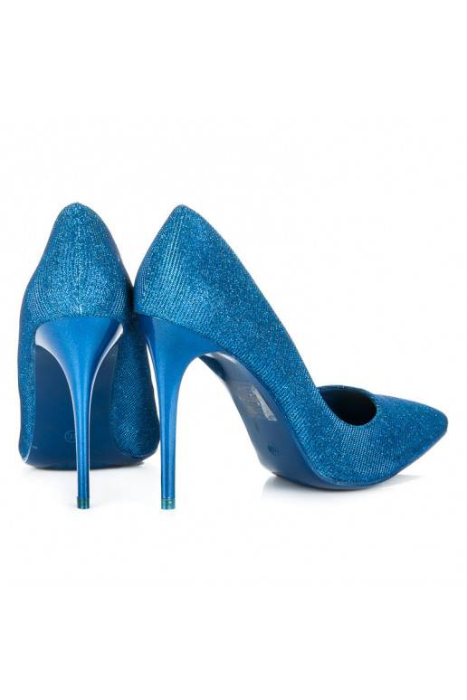 Zapatos de tacón brillantes azules LEI-105BL