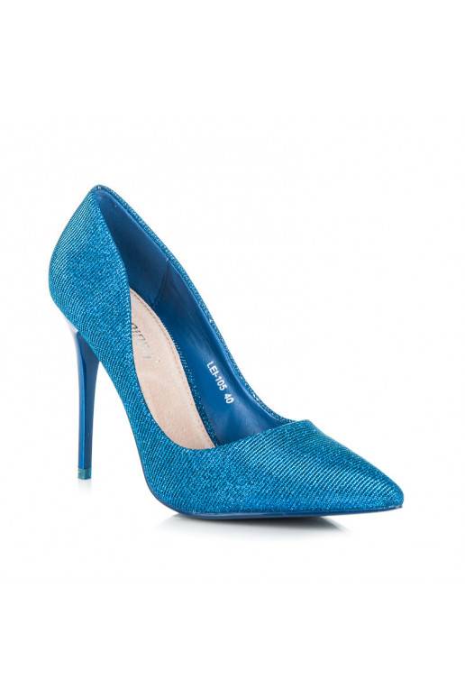 Zapatos de tacón brillantes azules LEI-105BL
