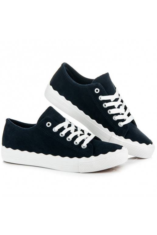 Tamsiai mėlyni suvarstomi teniso bateliai AB-174DK.BL  - 1 Tamsiai mėlyni suvarstomi teniso bateliai AB-174DK.BL  - 1