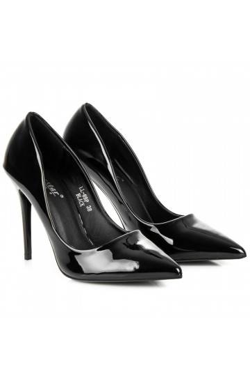 Zapatos de tacón charol negro 2