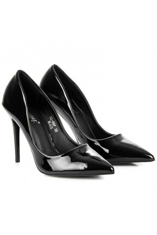 Zapatos de tacón charol negro