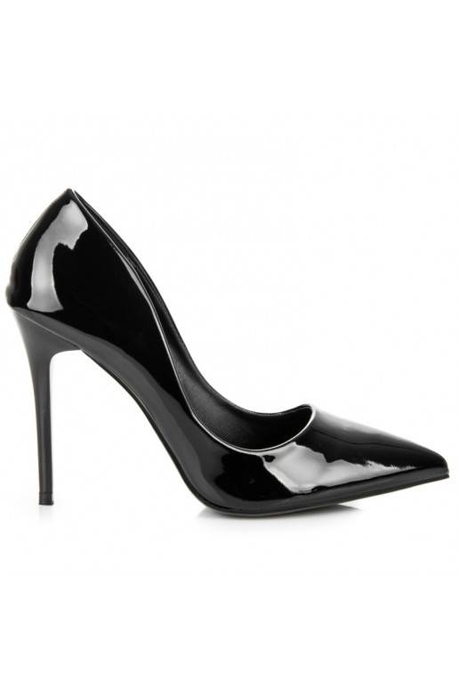 Zapatos de tacón charol negro