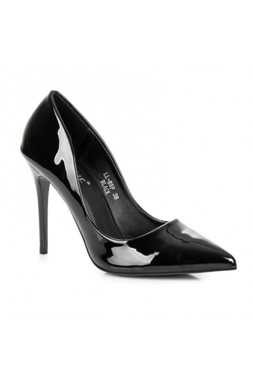 Zapatos de tacón charol negro