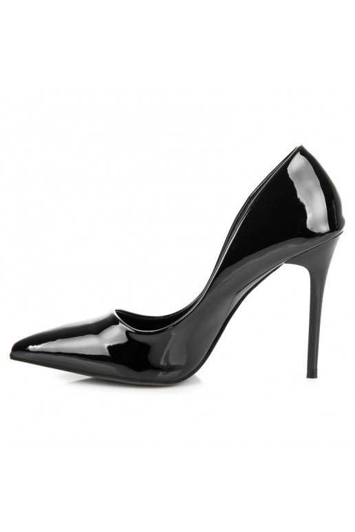 Zapatos de tacón charol negro