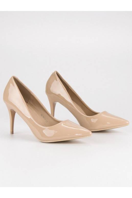 Tacones de charol beige de Comer EL1611D.BE