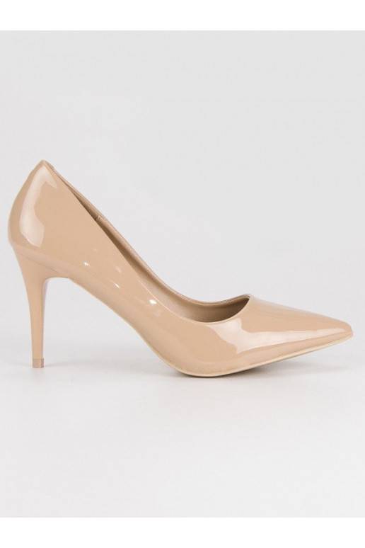 Tacones de charol beige de Comer EL1611D.BE