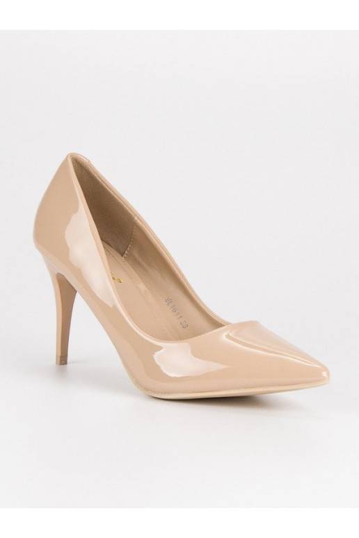 Tacones de charol beige de Comer EL1611D.BE