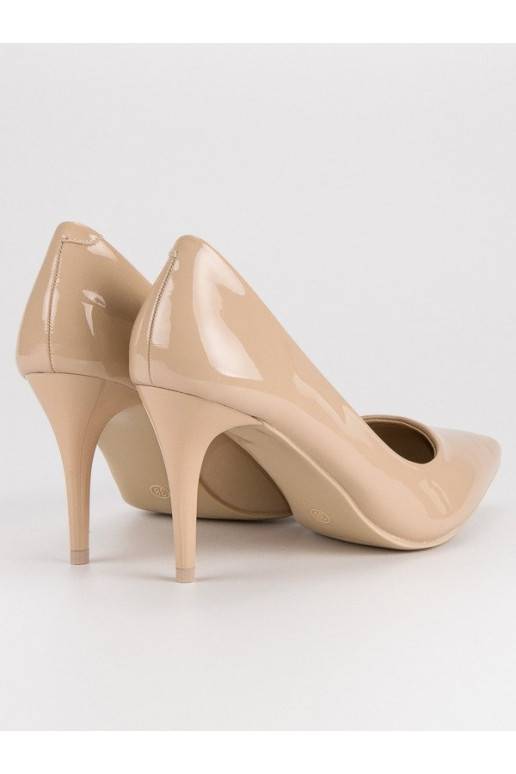 Tacones de charol beige de Comer EL1611D.BE