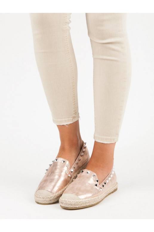 Rausvo aukso spalvos espadrilės su kniedėmis Forever Folie LX164CHA  - 3