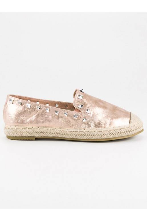 Alpargatas con remaches en oro rosa LX164CHA de Forever Folie