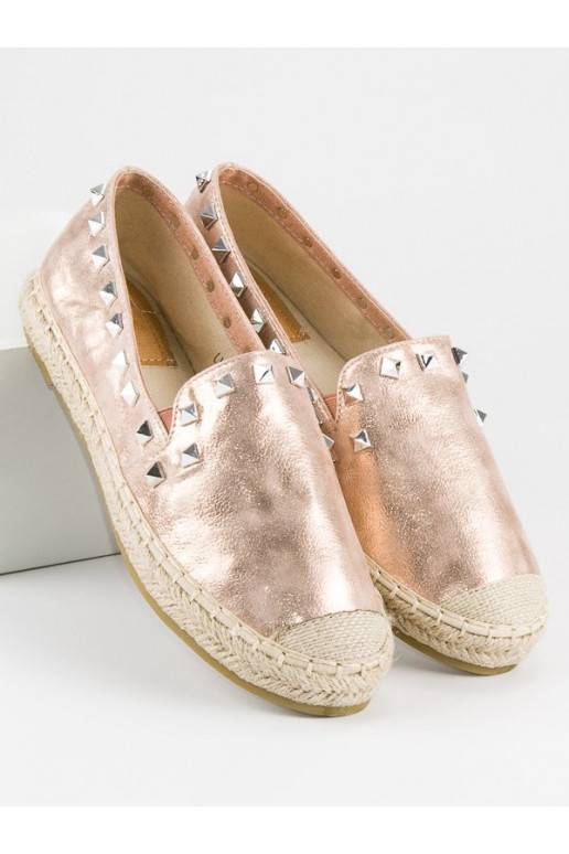 Alpargatas con remaches en oro rosa LX164CHA de Forever Folie