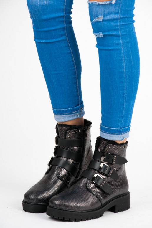 Botas calentadas con estilo de Betler con hebillas JT39-2BR