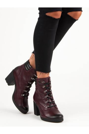 Zapatos mujer rojo oscuro VINCEZA Lace Up 1274/5BUR 2