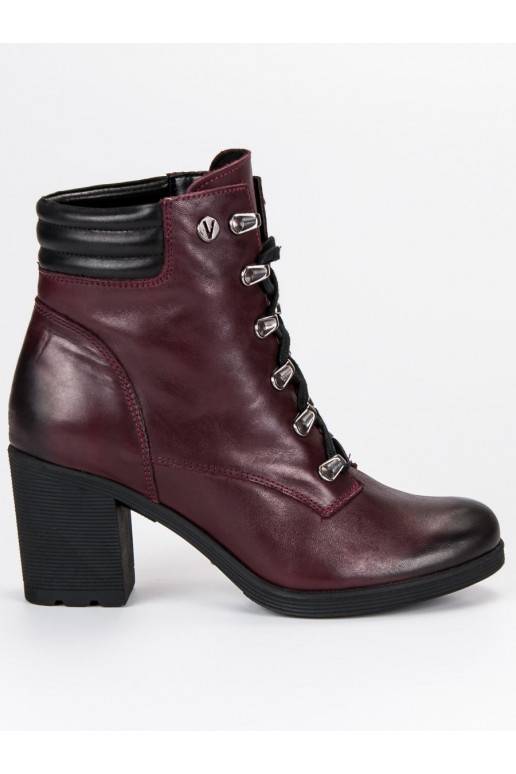 Moteriški tamsiai raudoni batai VINCEZA Lace Up 1274/5BUR  - 2 Moteriški tamsiai raudoni batai VINCEZA Lace Up 1274/5BUR  - 2