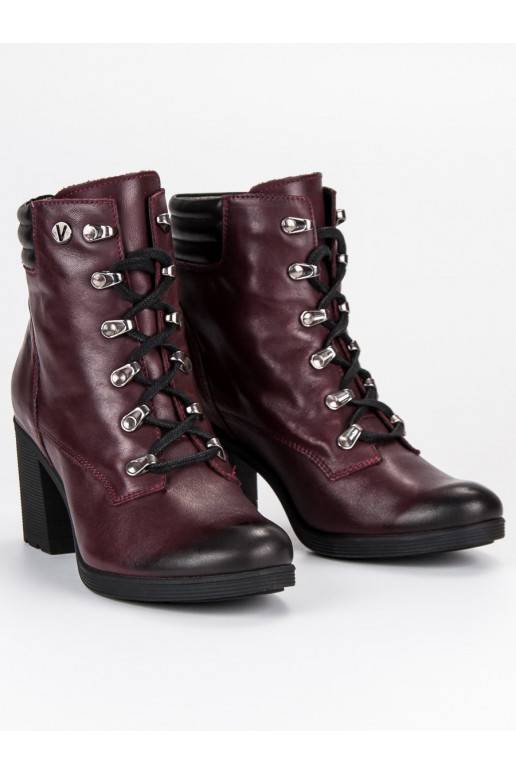 Moteriški tamsiai raudoni batai VINCEZA Lace Up 1274/5BUR  - 3 Moteriški tamsiai raudoni batai VINCEZA Lace Up 1274/5BUR  - 3