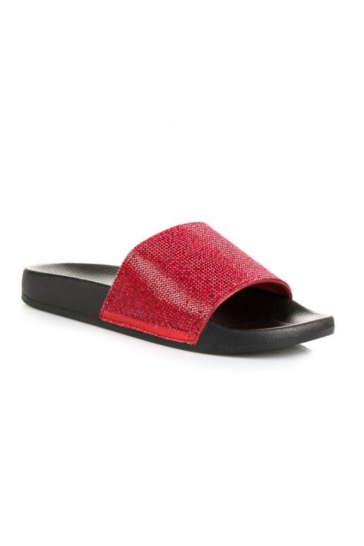Pantuflas rojas brillantes 878R