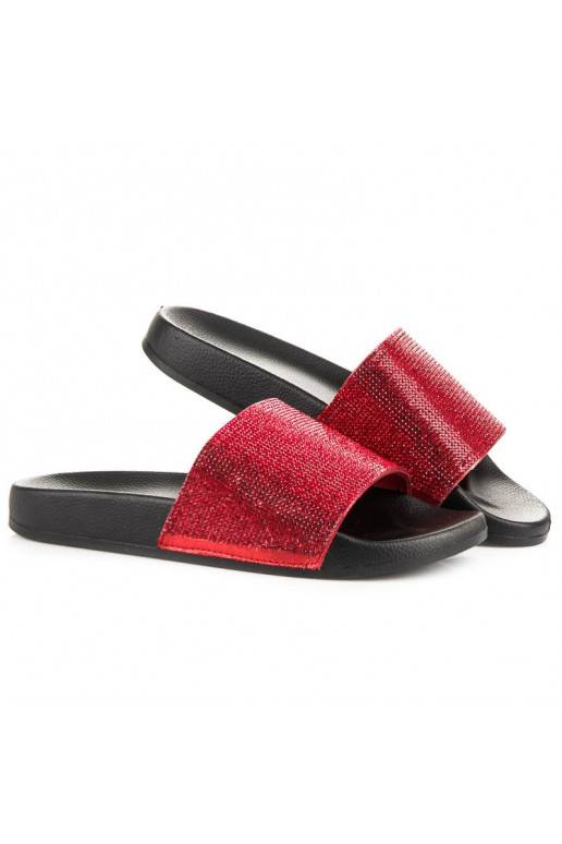 Pantuflas rojas brillantes 878R